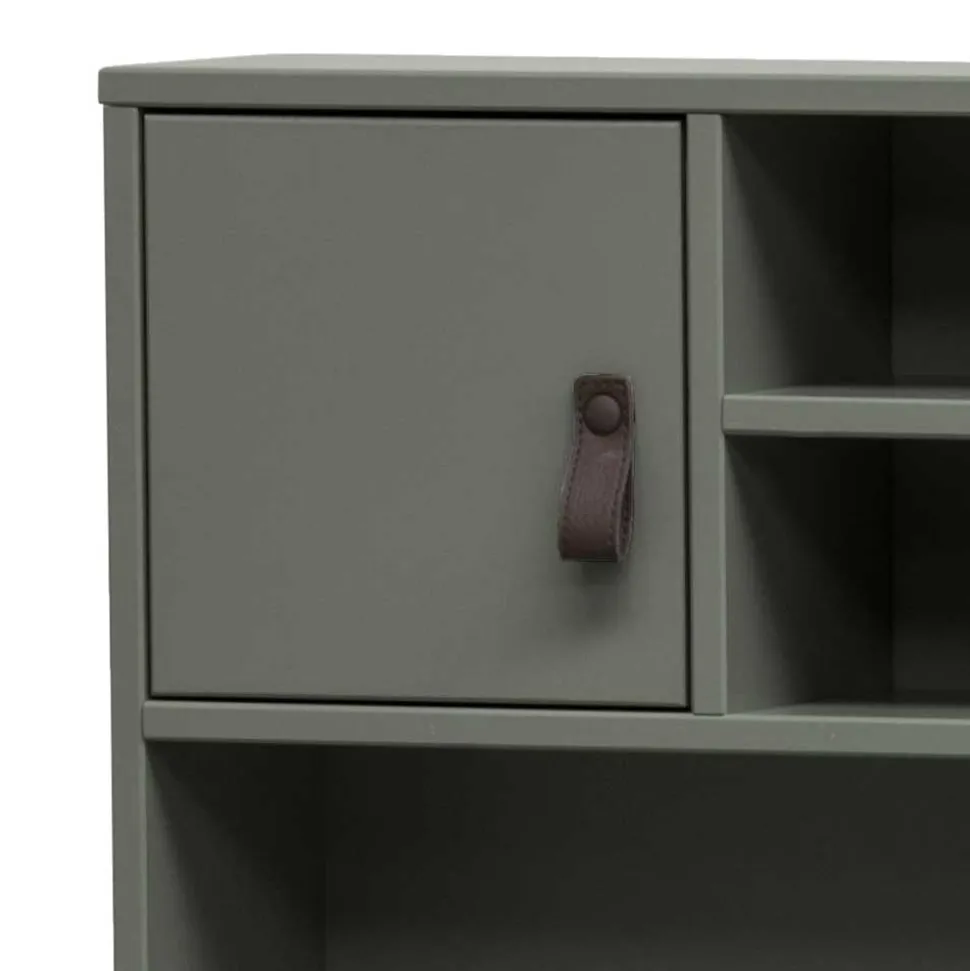 122x58 Schreibtisch mit Aufsatz in Graugrün - Daraon