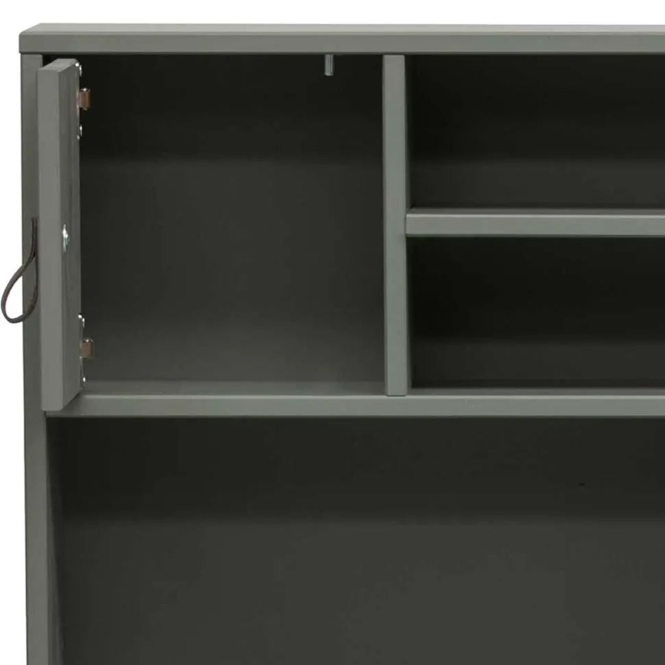 122x58 Schreibtisch mit Aufsatz in Graugrün - Daraon