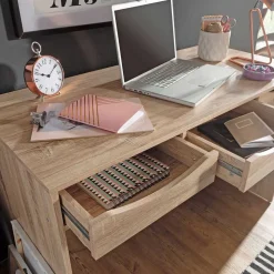 120x55 Schreibtisch mit drei Schubladen - Beguine