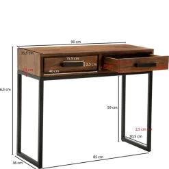 90x36 Schreibtisch Schminktisch mit Schubladen - Vioriga