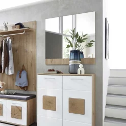 84x84 Spiegel mit Wildeiche NB Leiste - Cluster