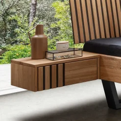 140x200 Wildeiche Bett mit Kufen - Manarola