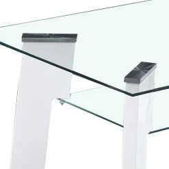 110x60 Wohnzimmer Glastisch mit Ablage - Masuca