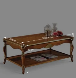 130x80 Wohnzimmertisch im Italienischen Stil - Carlenna