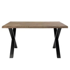 140x95 X-Fuß Esstisch & 4 Stühle - Turino (fünfteilig)