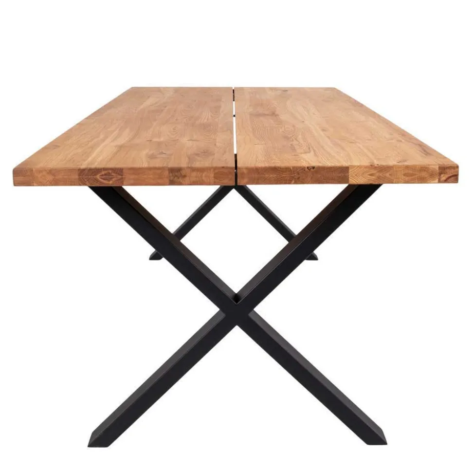 X-Bein Esstisch mit Armlehnenstühlen - Visita (siebenteilig)