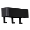 27x12cm Hakenleiste aus schwarzem Stahl - Halgato