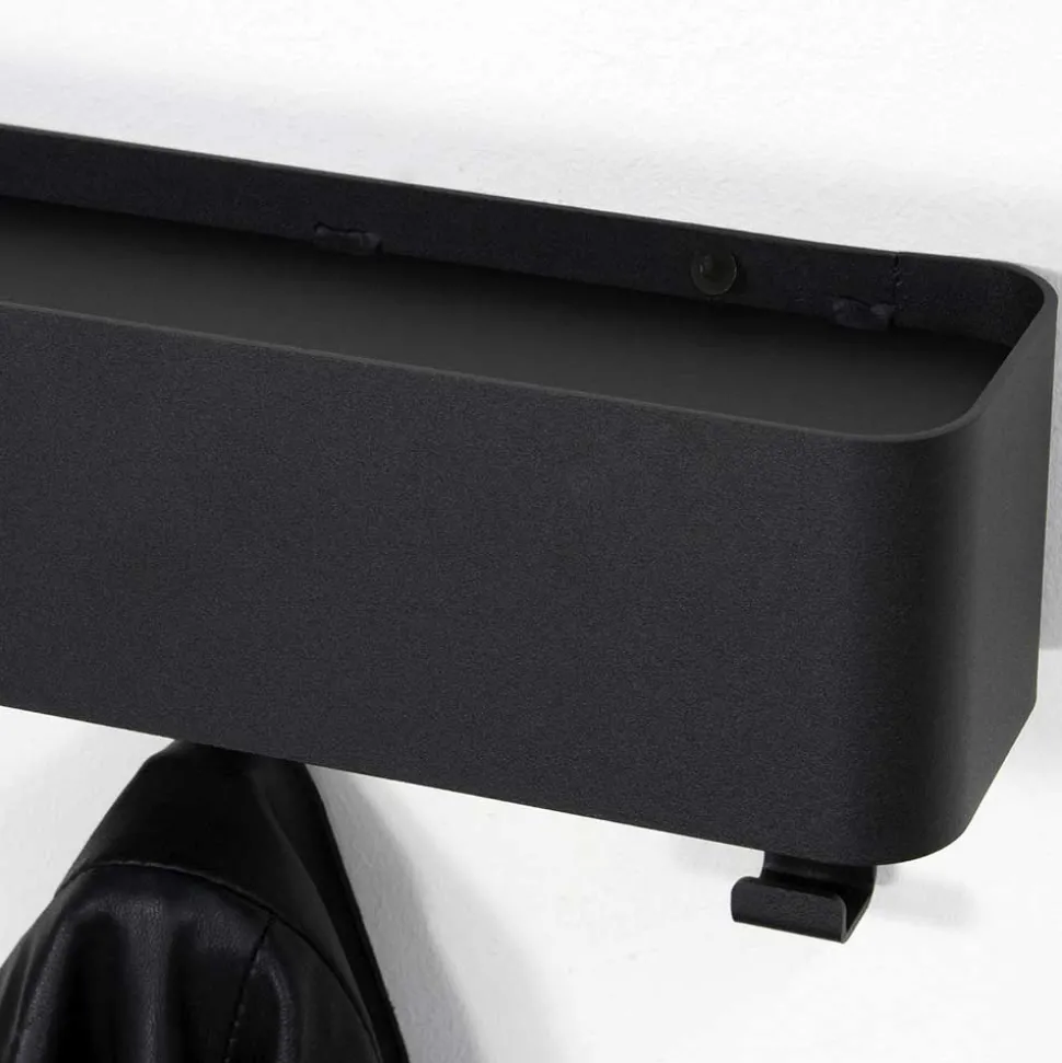 27x12cm Hakenleiste aus schwarzem Stahl - Halgato