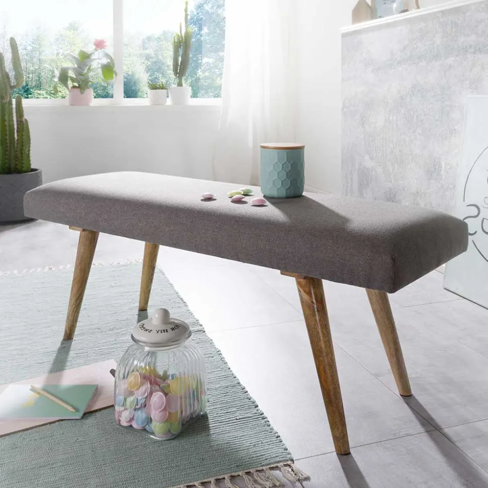 117x38cm Polsterbank im Mid Century Stil - Africo