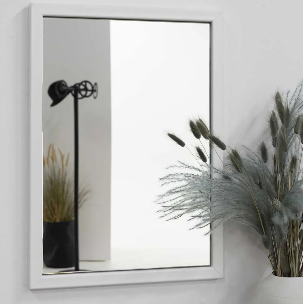 40x55cm Spiegel mit weißem Metallrahmen - Ezeiza