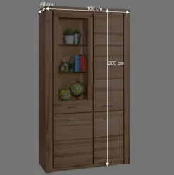 108x200cm Wohnzimmerschrank aus Kernbuche - Uhelia