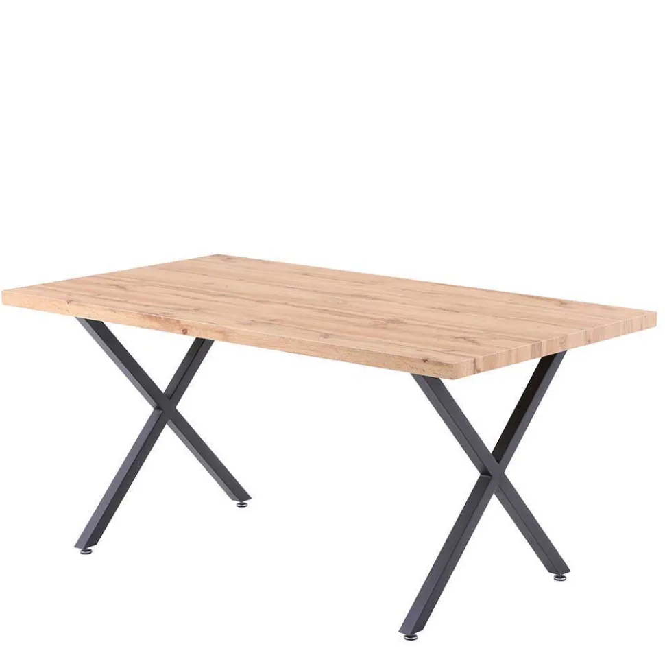 X-Fuß Esstisch & Armlehnenstühle - Samanta (fünfteilig)