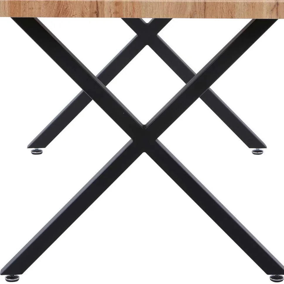 X-Fuß Esstisch & Armlehnenstühle - Samanta (fünfteilig)