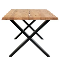 X-Fuß Esszimmertisch & Schalenstühle - Zyaman (fünfteilig)