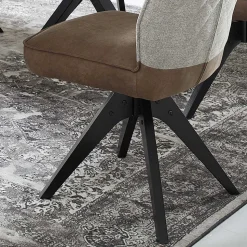 X-Fuß Tisch & Drehstühle Set - Niam (siebenteilig)