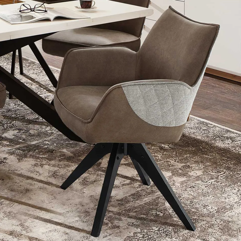 X-Fuß Tisch & Drehstühle Set - Niam (siebenteilig)