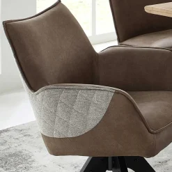 X-Fuß Tisch & Drehstühle Set - Niam (siebenteilig)