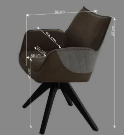 X-Fuß Tisch & Drehstühle Set - Niam (siebenteilig)