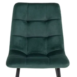 X-Fuß-Tisch & Samtstühle - Domniar (siebenteilig)