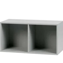 81x41x35 2 Fächer Regal in Grau lackiert - Lanik