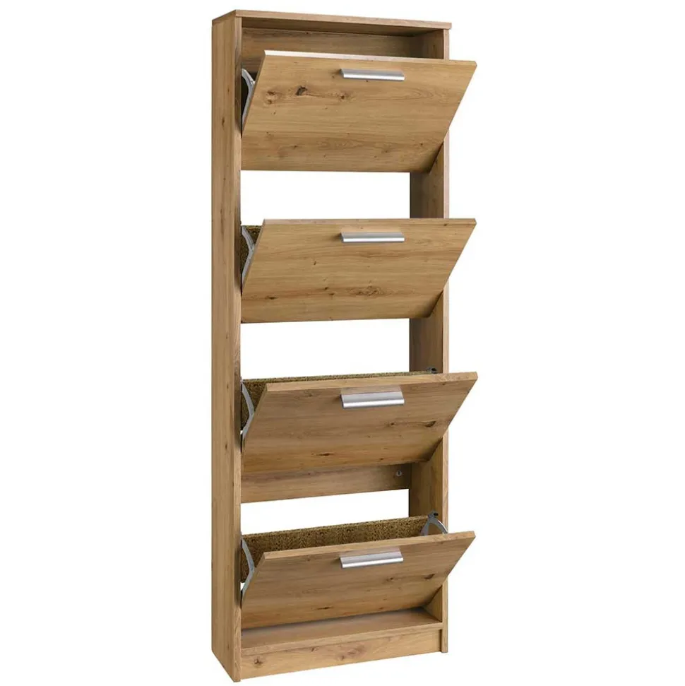 55x157x21 4 Klappen Schuhschrank modern - Atia