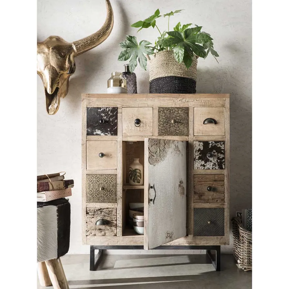 85x103x32 10 Schubladen Kommode Ethno - Antra