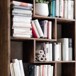 90x190x35 Altholz Regal mit acht Fächern - Bahiro