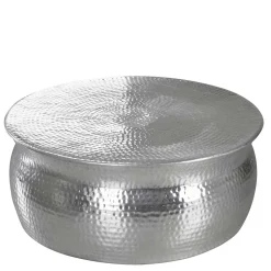 75x31x75 Alu Couchtisch in Silber - Cremo