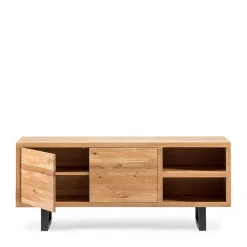 180x75x45 Asteiche Sideboard mit Metallfüßen - Ventida