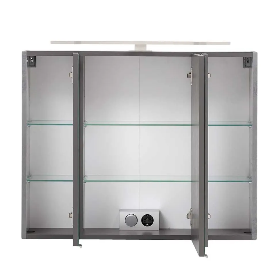 80x64x20 Bad Hängeschrank mit Spiegeltüren - Dastroz