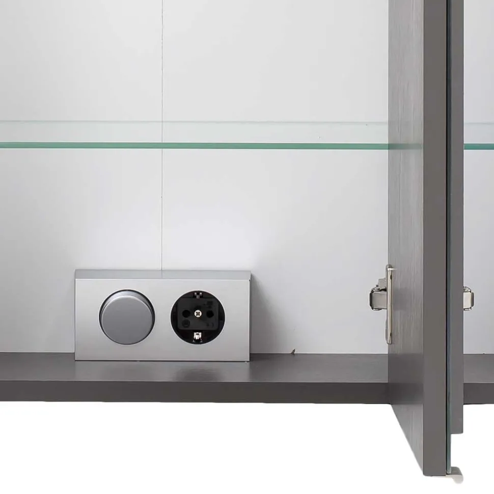 80x64x20 Bad Hängeschrank mit Spiegeltüren - Dastroz