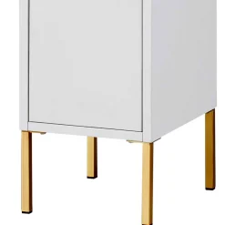 25x155x30 Bad Hochschrank in Weiß & Gold - Nuszaleva