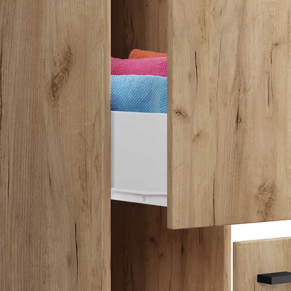 25x110x50 Bad Nischenschrank mit 2 Auszügen - Naico