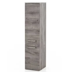 30x135x35 Bad Seitenschrank in Eiche Grau - Svegaria