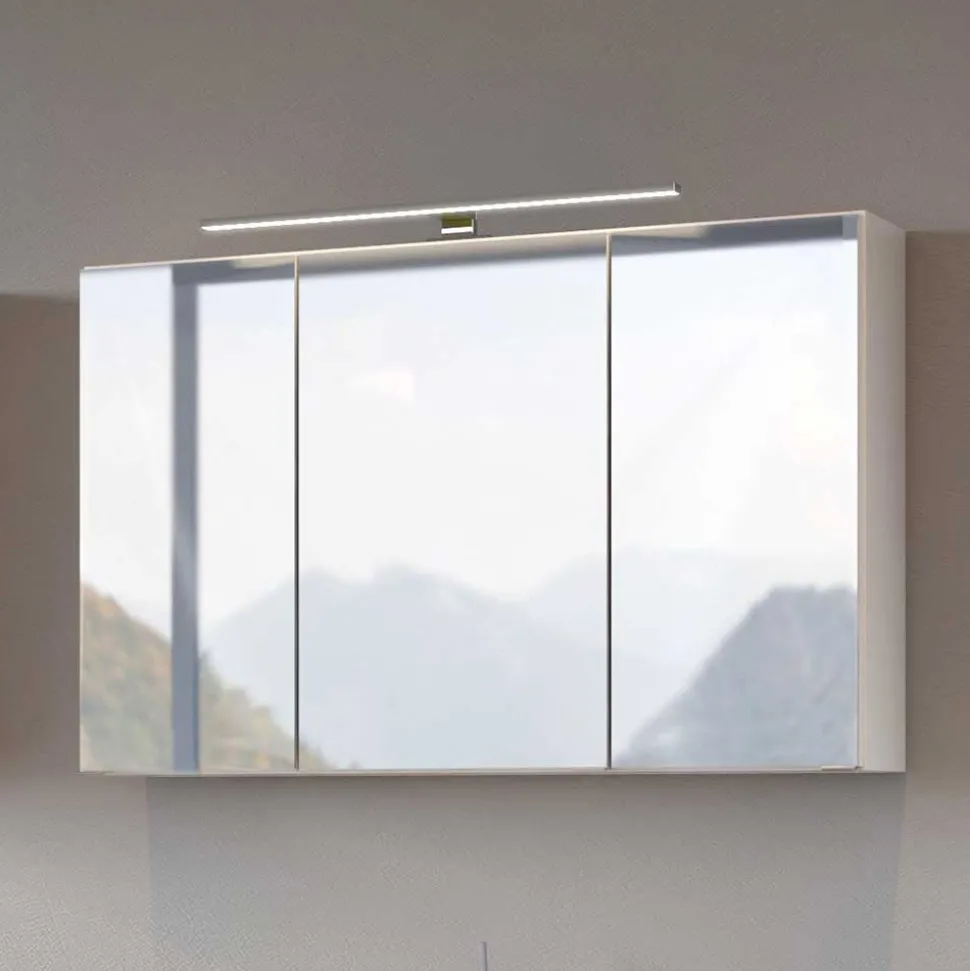 100x64x31 Bad Spiegeltürenschrank in Weiß - Misbonas