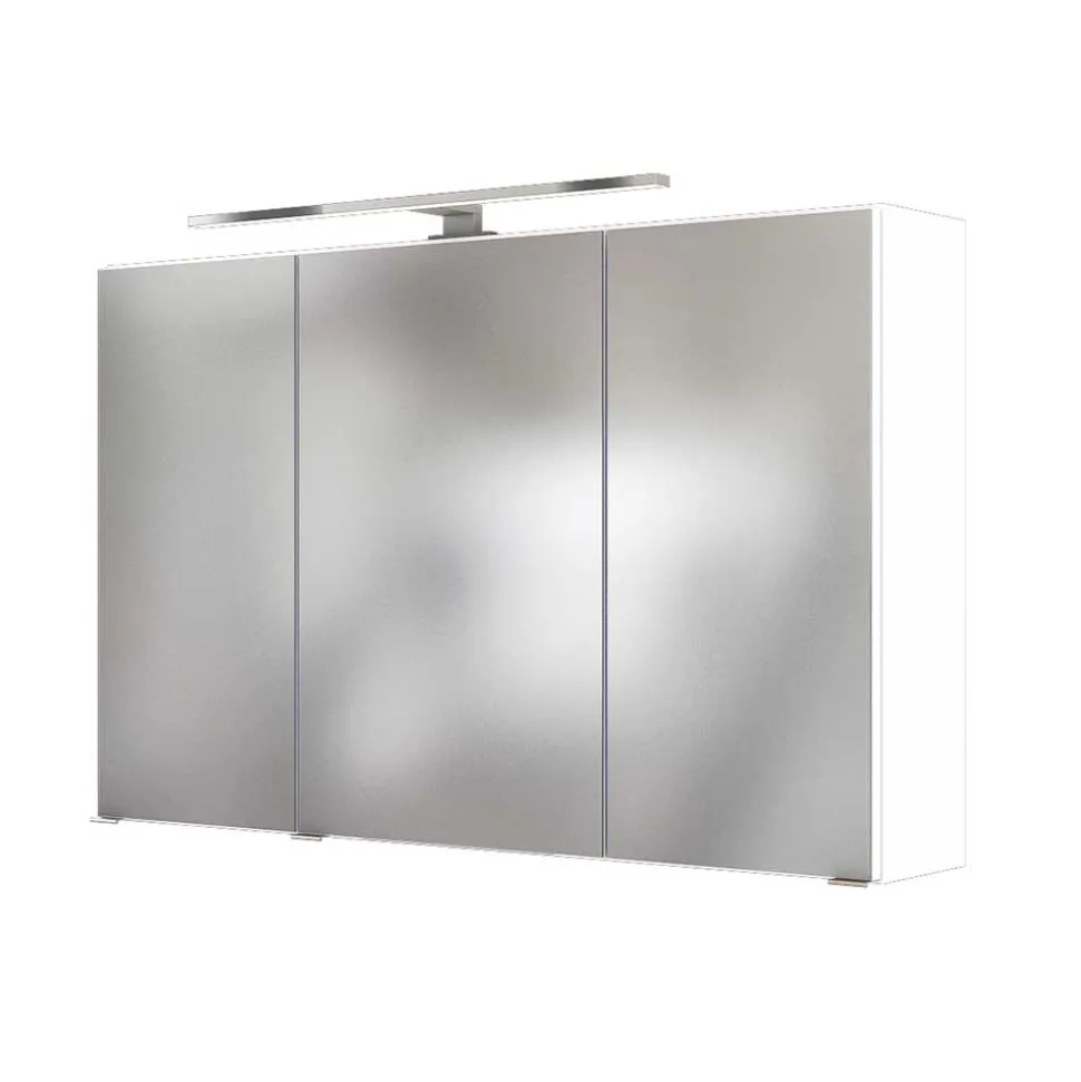 100x64x31 Bad Spiegeltürenschrank in Weiß - Misbonas