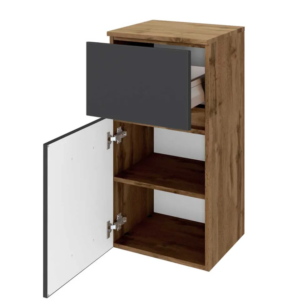 40x84x35 Badezimmer Schrank zweifarbig - Athrin