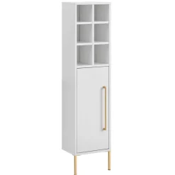 30x131x22 Badschrank in Weiß & Gold - Nuszaleva I