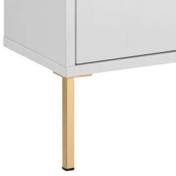 30x131x22 Badschrank in Weiß & Gold - Nuszaleva I