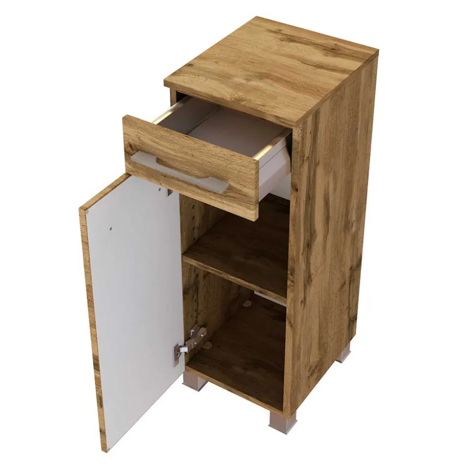 30x79x35 Bad-Unterschrank mit einer Schublade - Lemnas