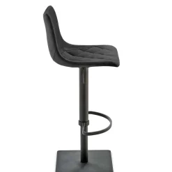 43x110x50 Barhocker mit Lehne in Schwarz - Speranza