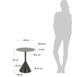 48x55x48 Beistelltisch aus pulverbeschichtetem Metall - Ceria