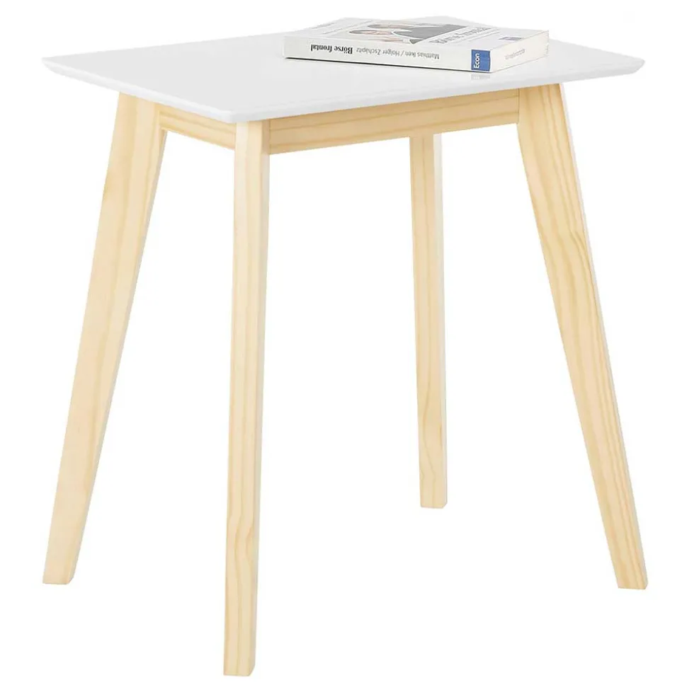 52x59x38 Beistelltisch in Weiß & Kiefer - Ivonas