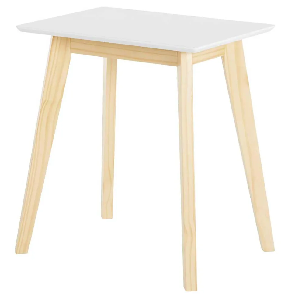 52x59x38 Beistelltisch in Weiß & Kiefer - Ivonas