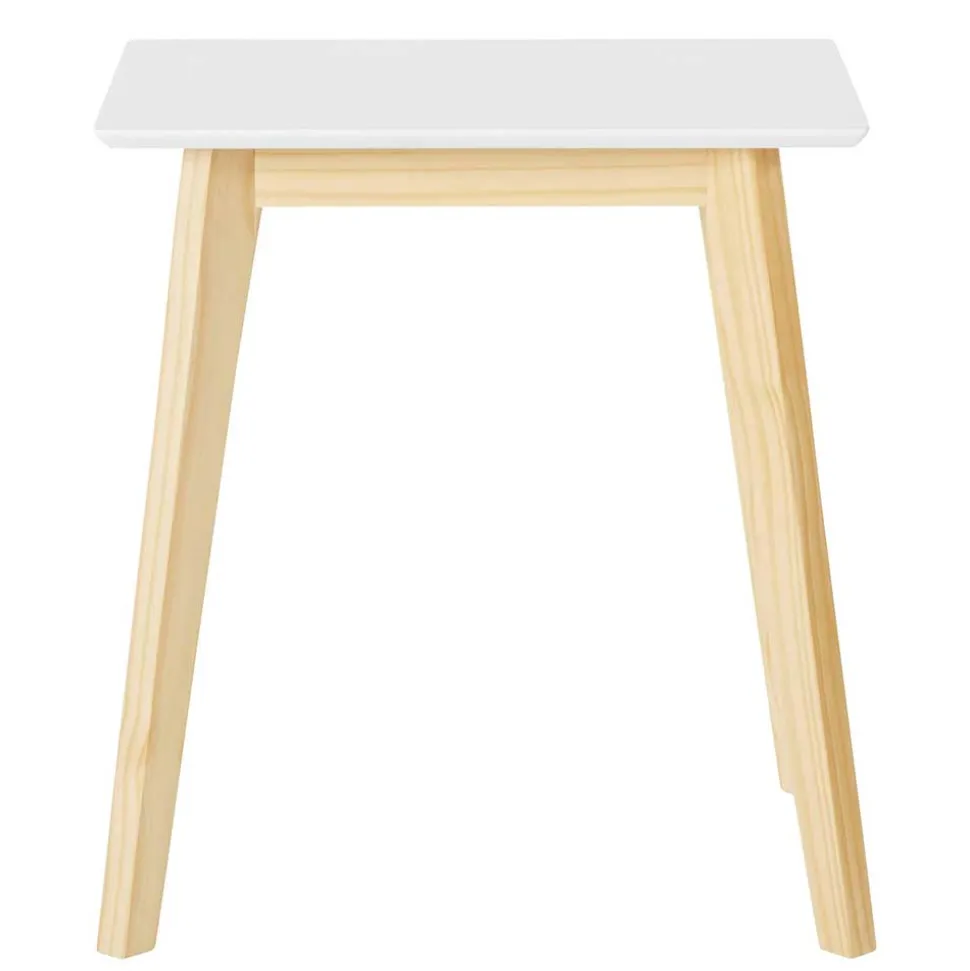 52x59x38 Beistelltisch in Weiß & Kiefer - Ivonas