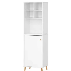 51x185x41 Büro Regal Schrank in Weiß - Obtin