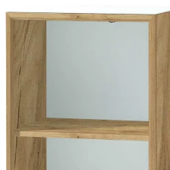 50x120x37 Büroregal in Weiß & Wildeiche - Laszlo