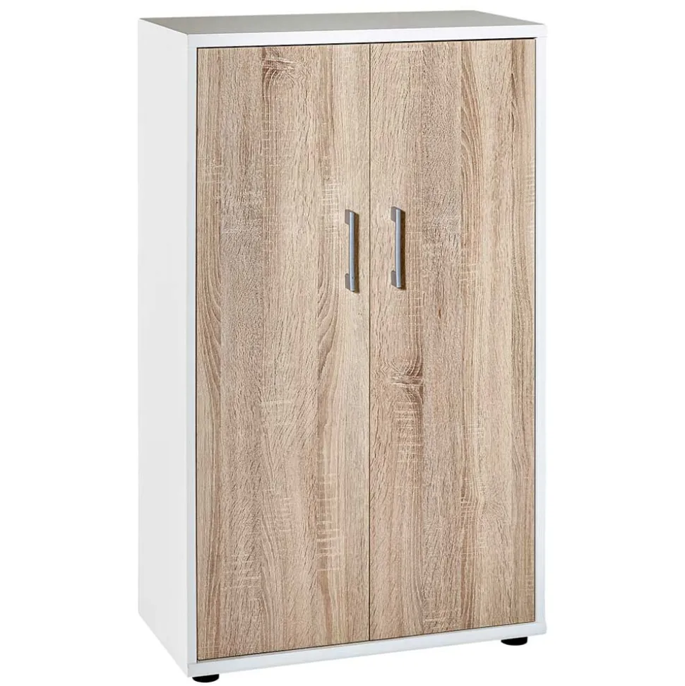 65x111x35 Büroschrank mit Doppeltür & Bügelgriffen - Garian