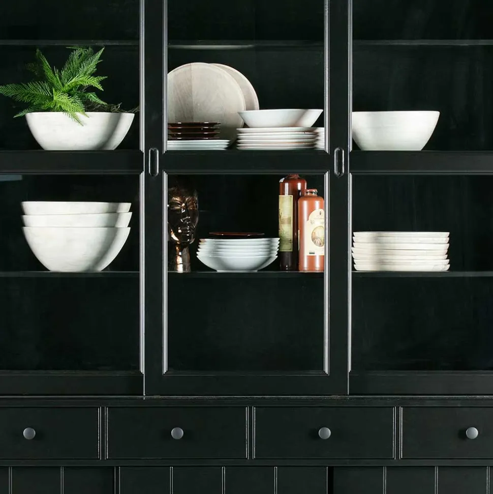 166x215x48 Buffetschrank in Schwarz Kiefer - Nariosca