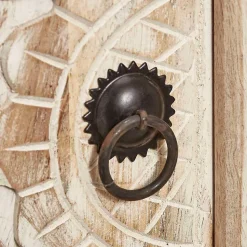 166x85x40 cm Akazie Sideboard in White Wash - Omie